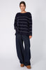 stand stripe sweater / navy | cream stripe