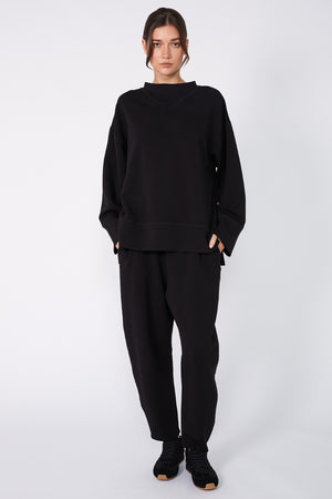 stepped sweat / black