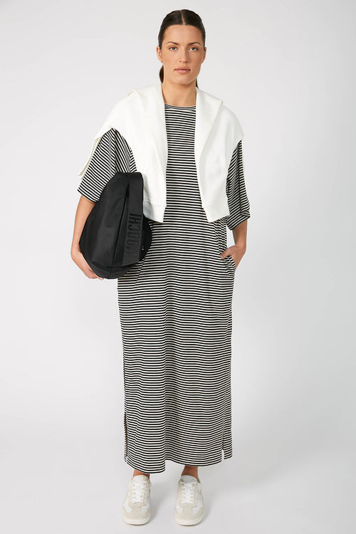 still maxi dress / black|natural stripe