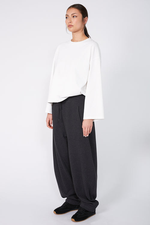 stride pant / dark charcoal marle