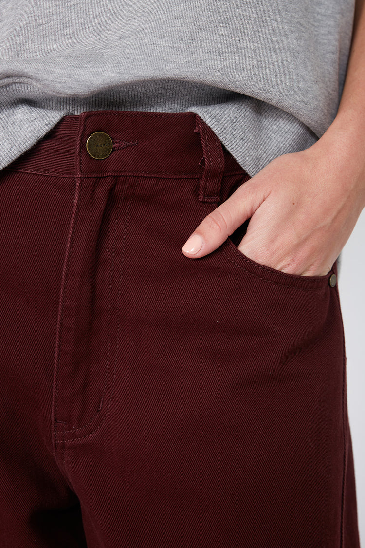 summit jean / dark sangria red | m o o c h i