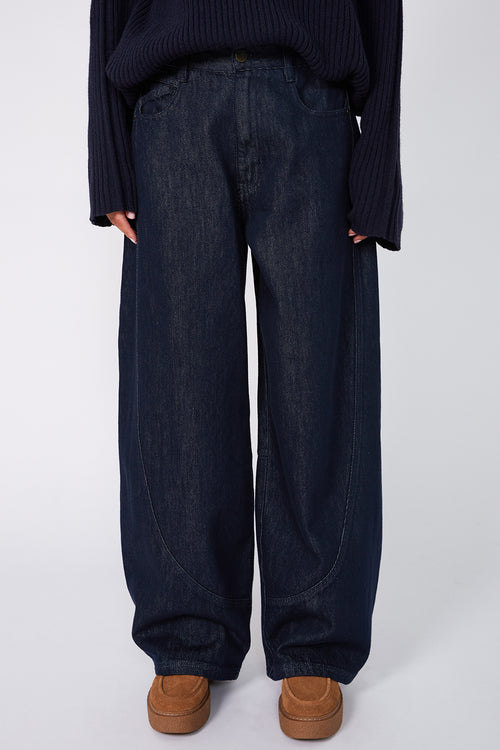 summit jean / raw indigo blue