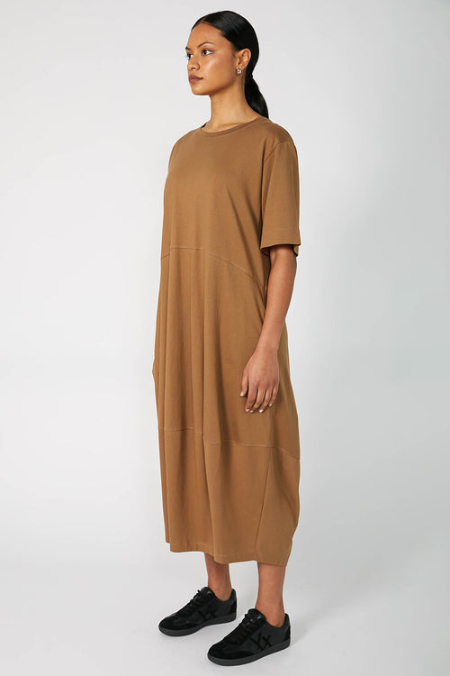 spin dress / pecan brown