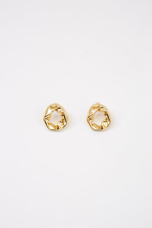 textured earring / gold