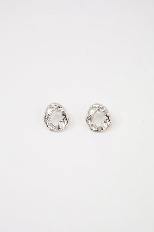textured earring / silver