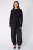 tie sweater / black