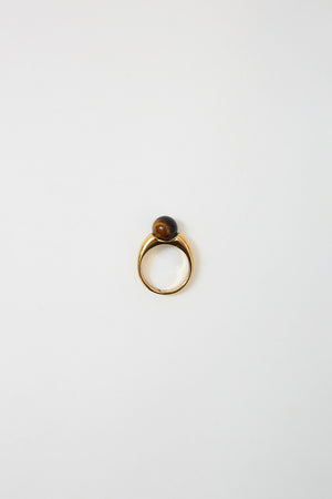 tiger eye ring / gold