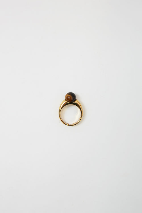 tiger eye ring / gold