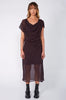 torrent dress / aubergine blue spot