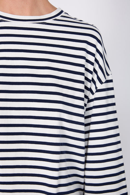 urban top / ecru | navy stripe