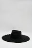 ruff straw hat / black