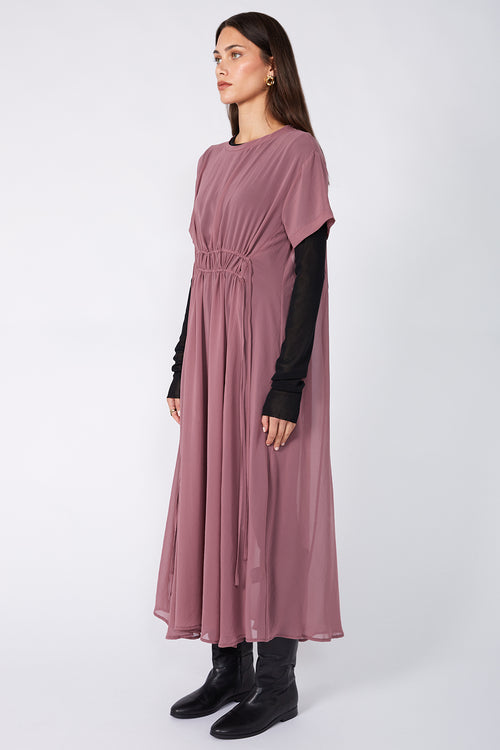 wisp midi dress / dusky mauve