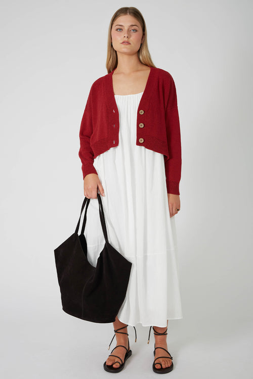 observe cardi / crimson red