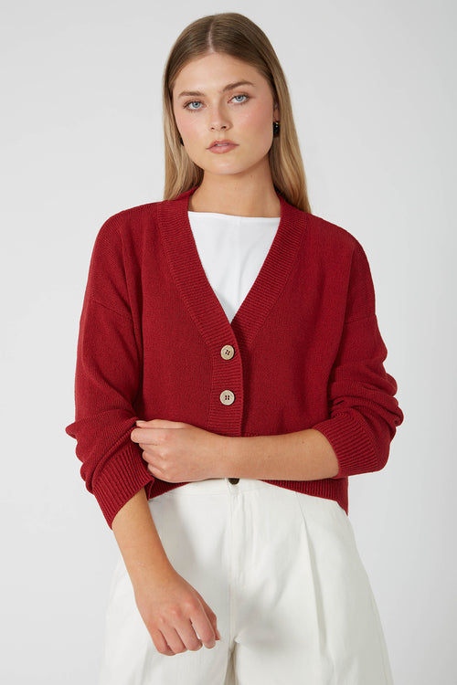 observe cardi / crimson red