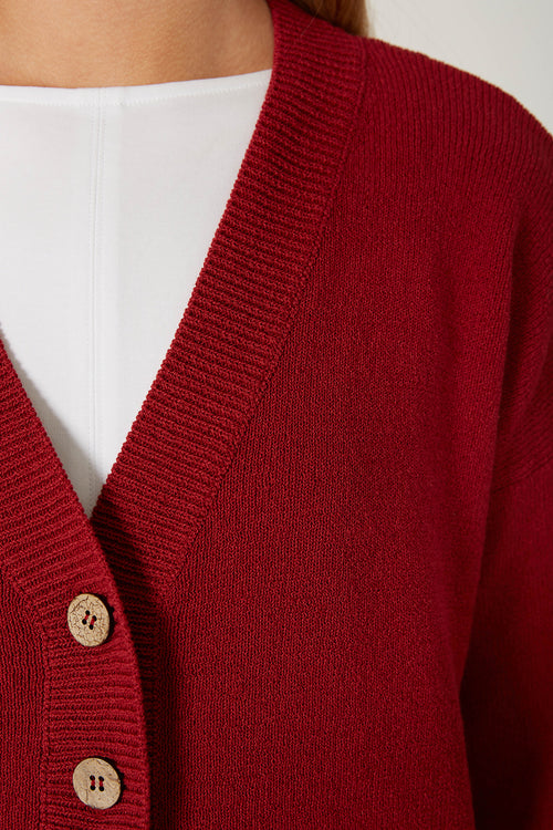 observe cardi / crimson red