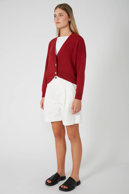 observe cardi / crimson red