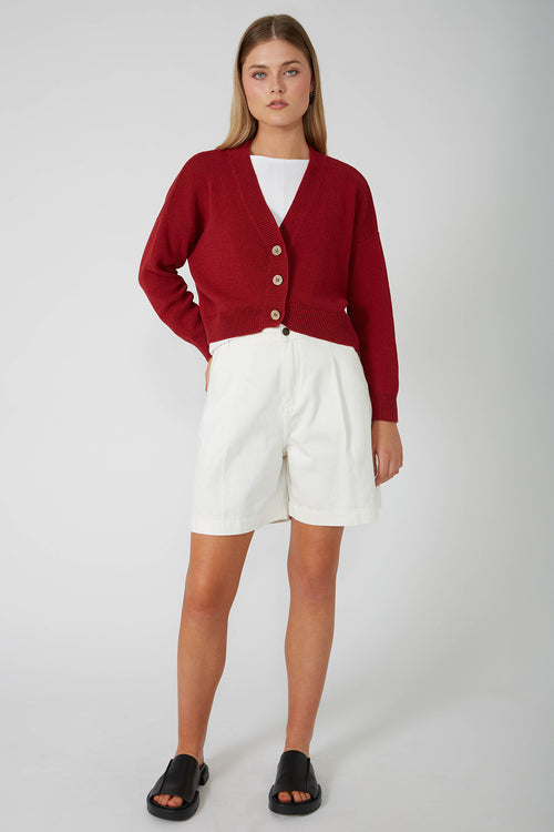 observe cardi / crimson red