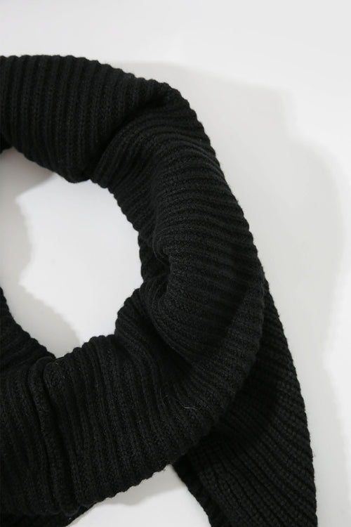 figment collar scarf / black