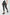 7/8 glossy pant / black