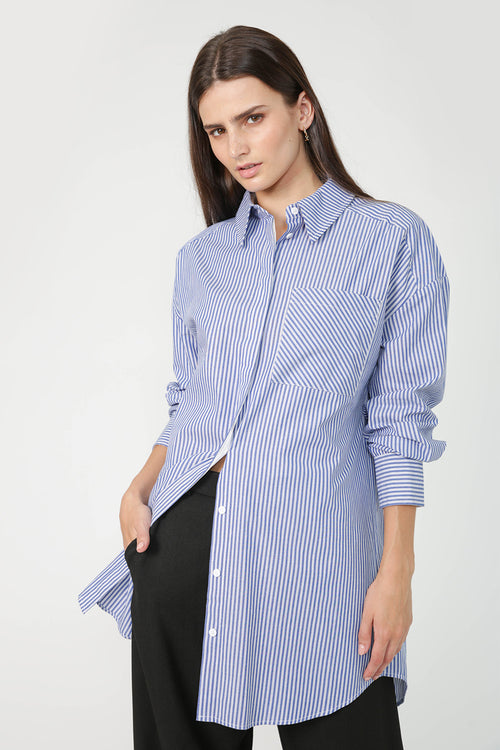 actuate shirt / blue|white stripe