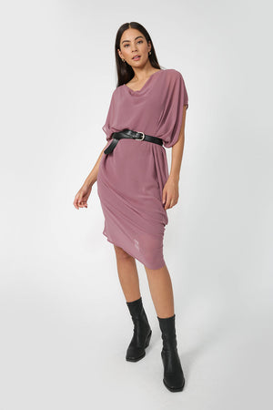 implicate dress / dark rose pink