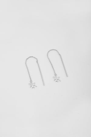 xx thread earring / silver