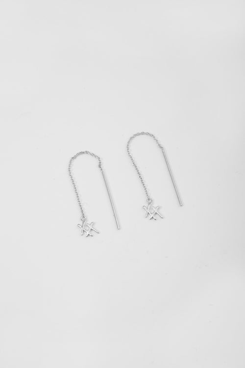 xx thread earring / silver