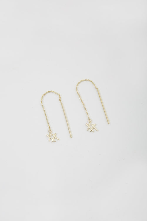 xx thread earring / gold