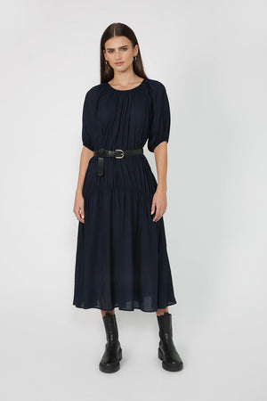 patio dress / navy blue