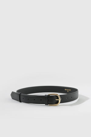 mannish belt / black|gold