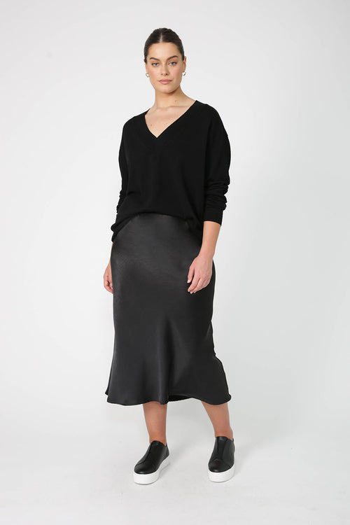 Black satin deals skirt nz