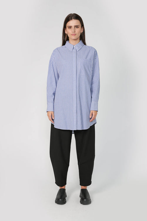 actuate shirt / blue|white stripe