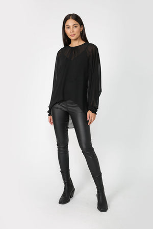 chanted top / black