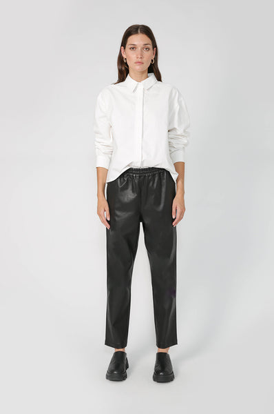 Pernille Faux Leather Pants - Burgundy – The Frankie Shop