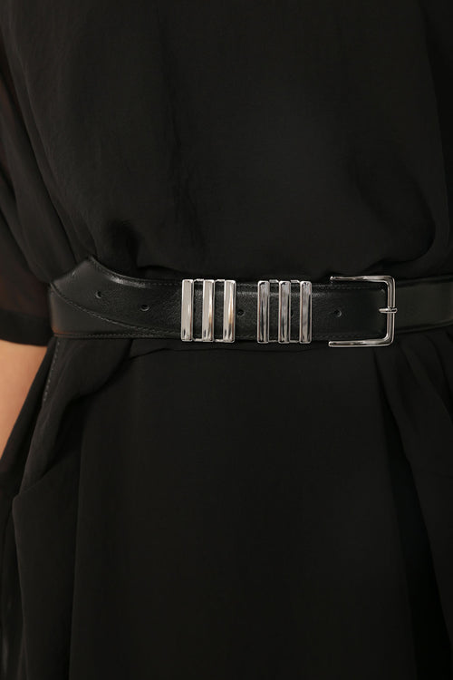 fixed belt / black|silver