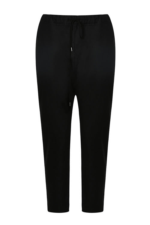 continual pant / black linen
