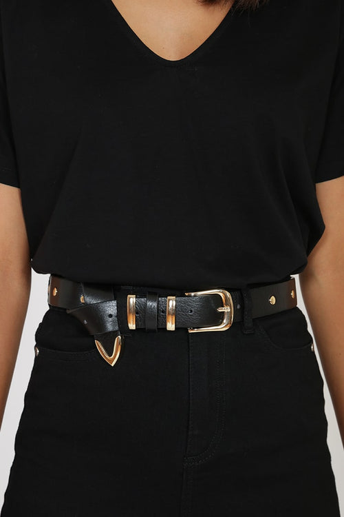 kept belt / black|gold