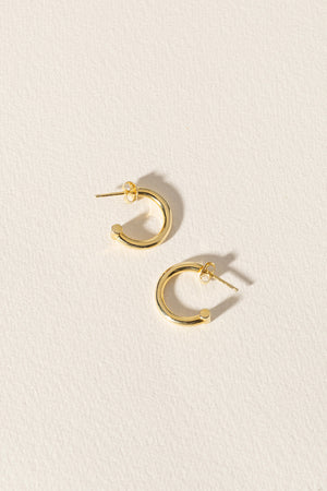 teardrop hoop earrings / gold
