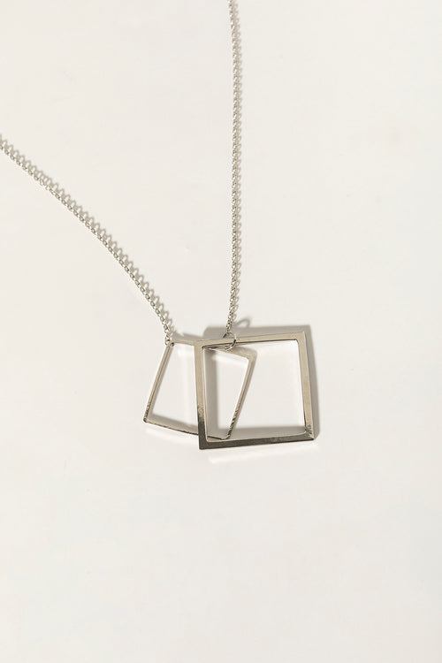 squared necklace / silver