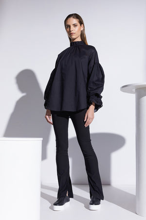 ruff shirt / black
